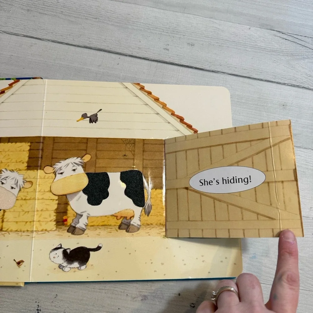 Usborne‎ Animal Hide-and-Seek Touchy-Feely Farmyard Tales Lift Flap Book